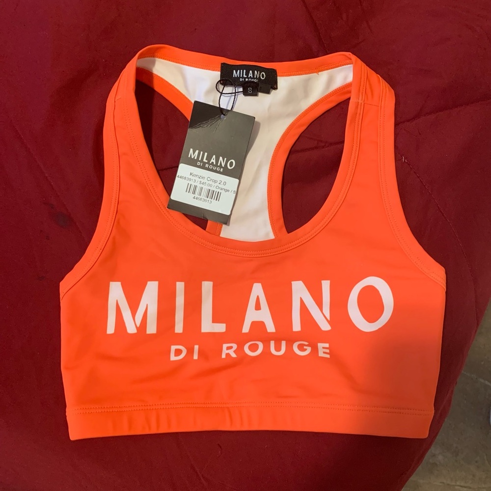 Milano Di Rouge Orange Kenzie crop 2.0 Small sports bra